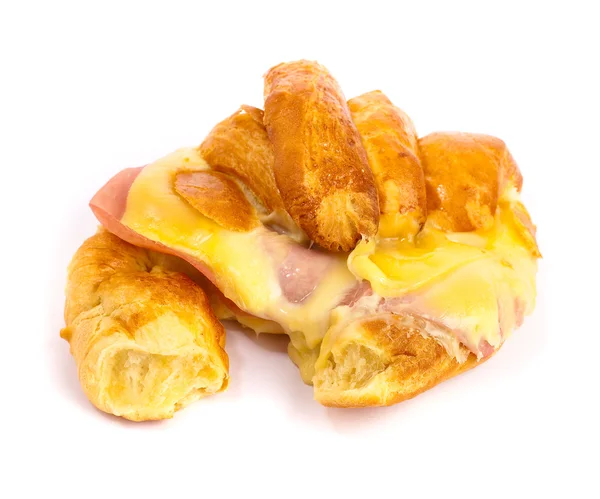 Croissant di formaggio e prosciutto — Foto Stock