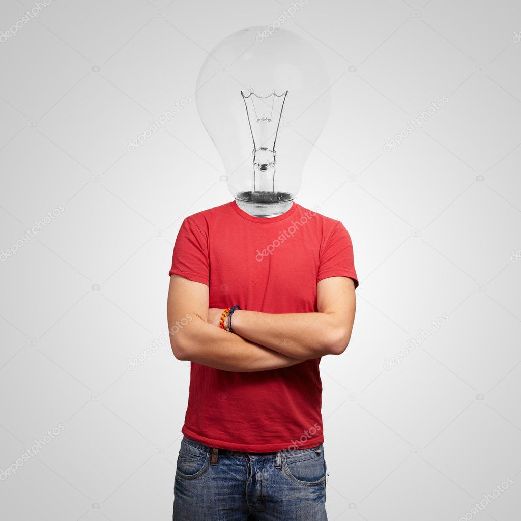 Man With Light Bulb Head