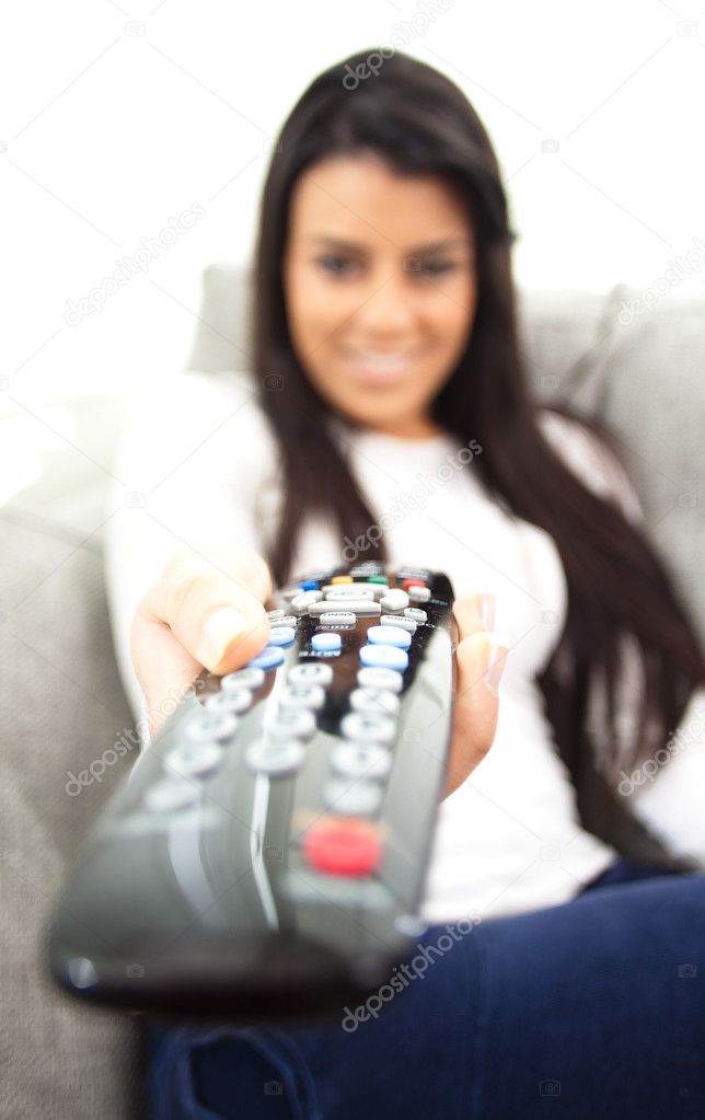 Women watching tv — Stock Photo © Krakenimages.com #10182079