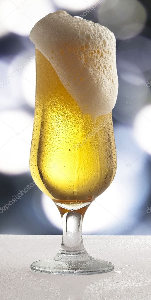 Beer on glass