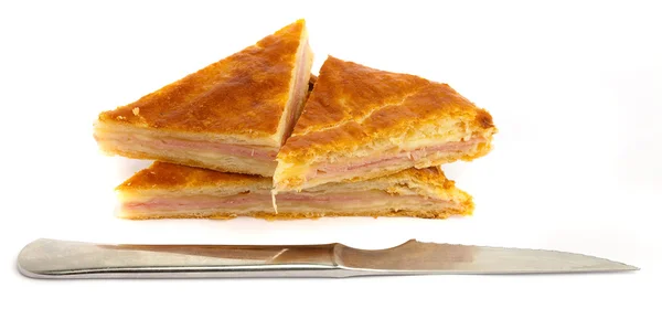 Ham and cheese pastry — Stock Photo, Image
