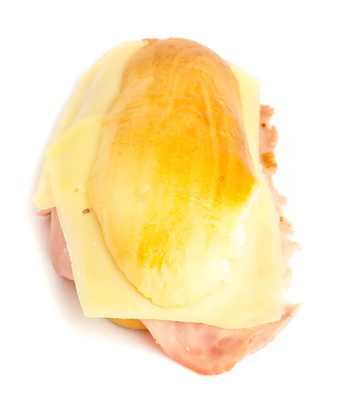 Sonkás-sajtos kenyér — Stock Fotó