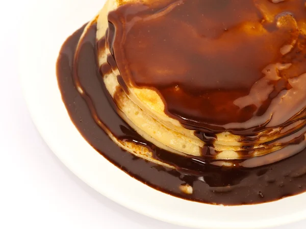 Chocolade pannenkoeken — Stockfoto