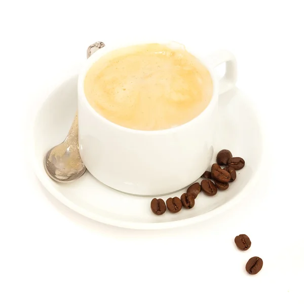コーヒー豆とカップ — ストック写真