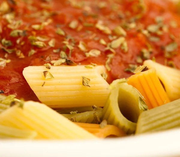 Pasta en tomaat — Stockfoto
