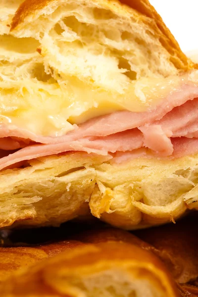 Croissant de jamón y queso — Foto de Stock