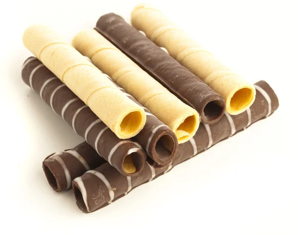 Čokoládové trubičky — Stock fotografie