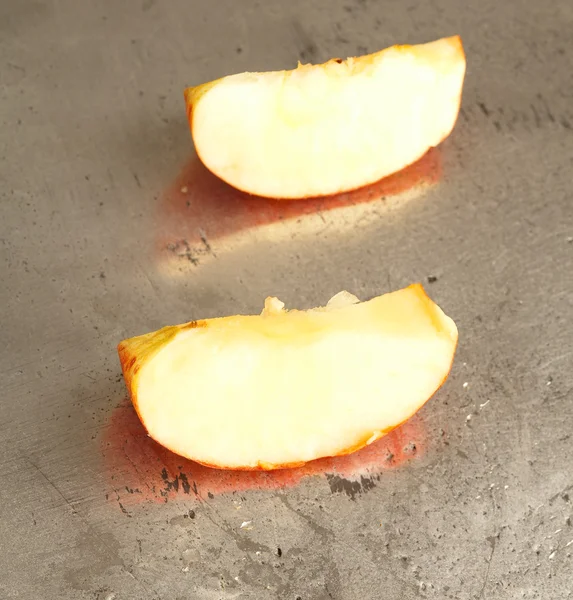 stock image Red apple on metal