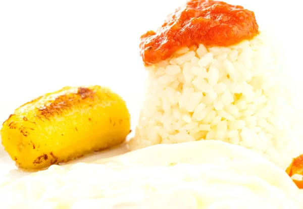 Arroz e tomate — Fotografia de Stock