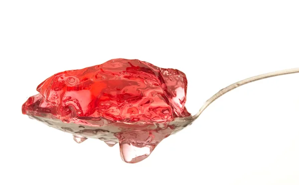 Jelly on spoon — Stock Photo, Image
