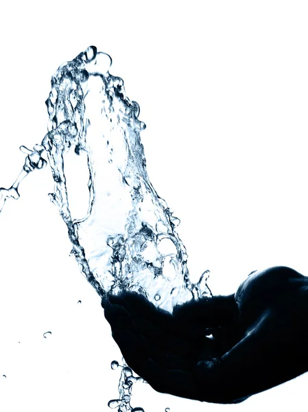 Hand und Wasser — Stockfoto