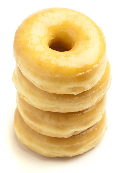 흰색 배경에 고립 된 설탕 도넛 — 스톡 사진