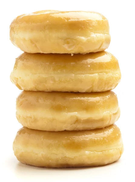 흰색 배경에 고립 된 설탕 도넛 — 스톡 사진