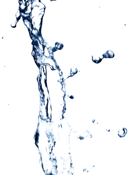 Salpicos de água isolados sobre um fundo branco — Fotografia de Stock