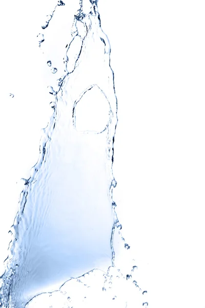 Water splash geïsoleerd op een witte achtergrond — Stockfoto