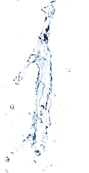Plusk wody na białym tle na białym tle — Zdjęcie stockowe