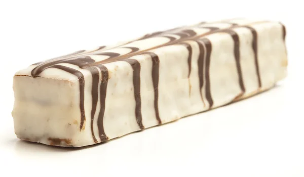 Snacks de chocolate blanco aislados sobre un fondo blanco —  Fotos de Stock