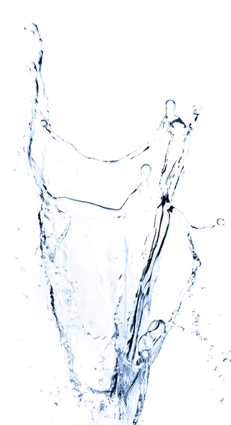 Бризки води ізольовані на білому фоні — стокове фото
