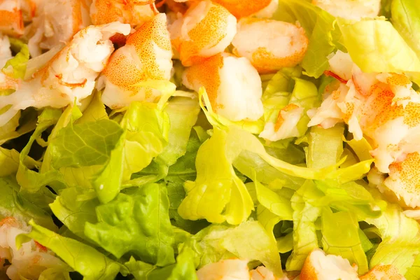 Lettuce and prawn — Stock Photo, Image