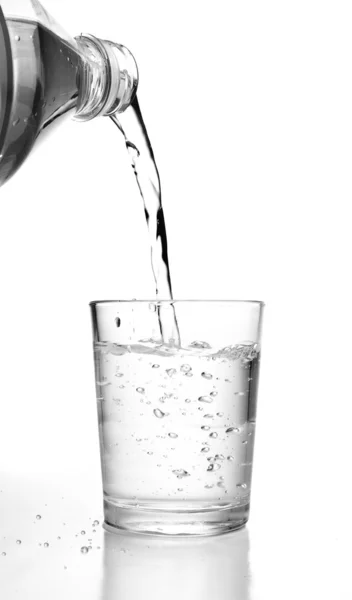 Vidrio de agua y botella —  Fotos de Stock