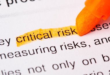 Critical risk word clipart