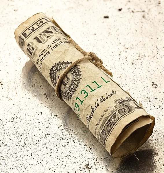 Rolled dollar — Stock Photo, Image