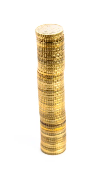 Euro cent högen — Stockfoto