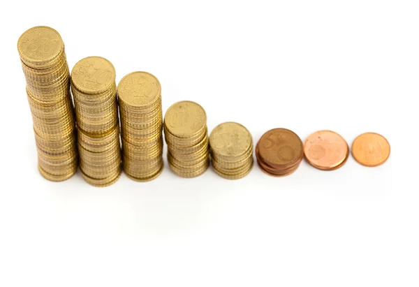 Euro cent hromada — Stock fotografie