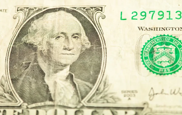 Één dollar close-up — Stockfoto