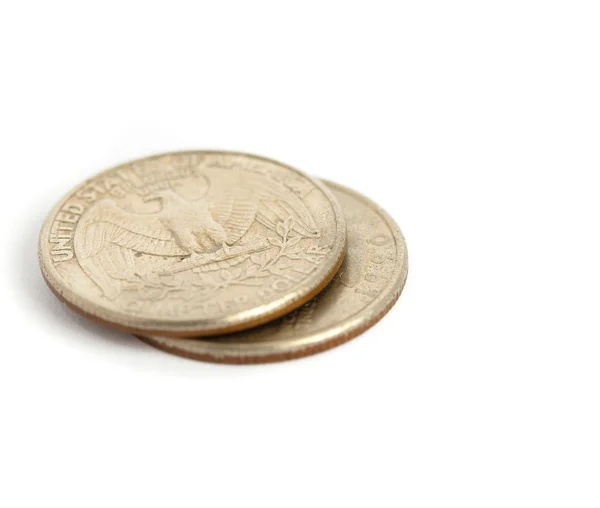 Dollarin kolikon eristetty — kuvapankkivalokuva