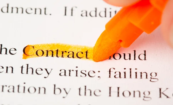 Contract def — Stock Photo, Image