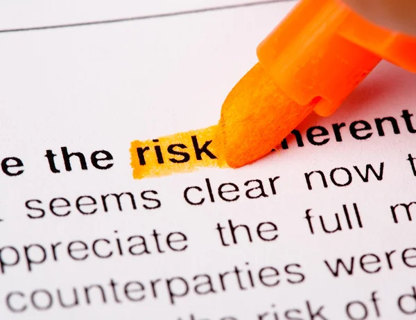 Risk word — Stock Photo, Image