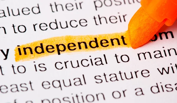 Palabra independiente — Foto de Stock