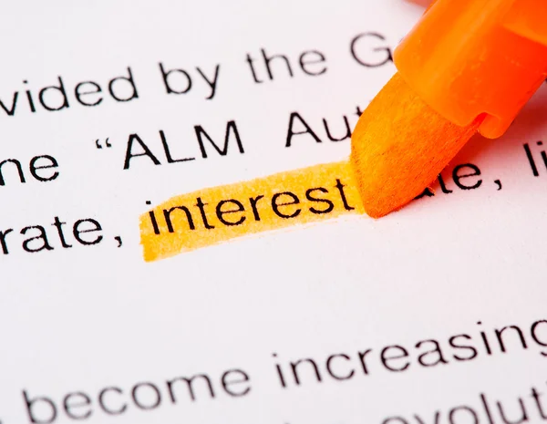 Interest word — Stock Photo, Image