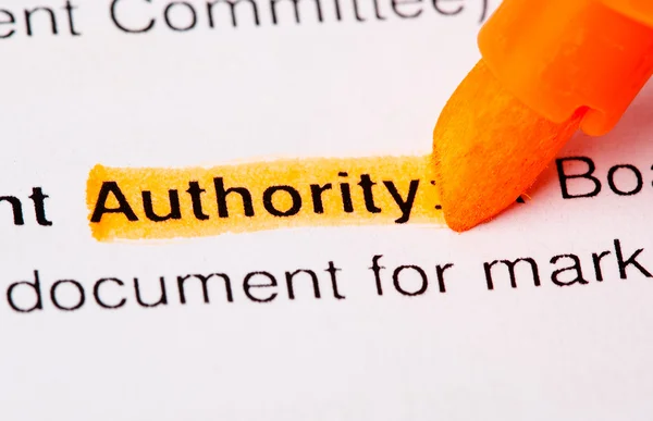 Authority word — Stock Photo, Image