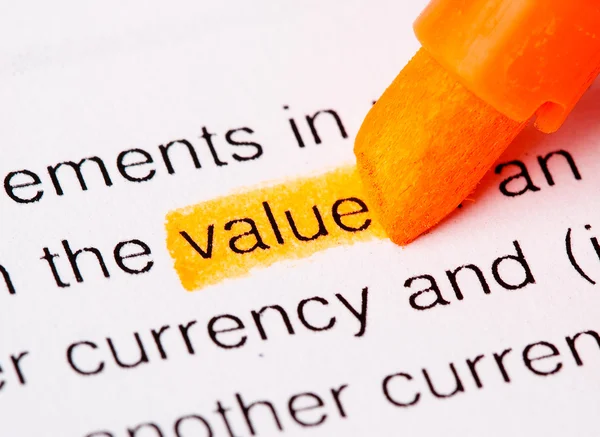 Value word — Stock Photo, Image