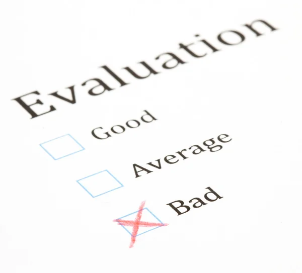 Evaluierungstest — Stockfoto