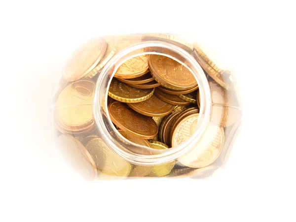 Euro coin bottle — Stock Photo, Image