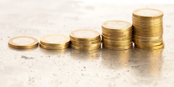 Euro coin pile — Stock Photo, Image