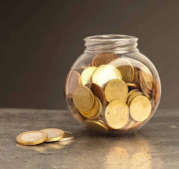 Stock image Coin bottle