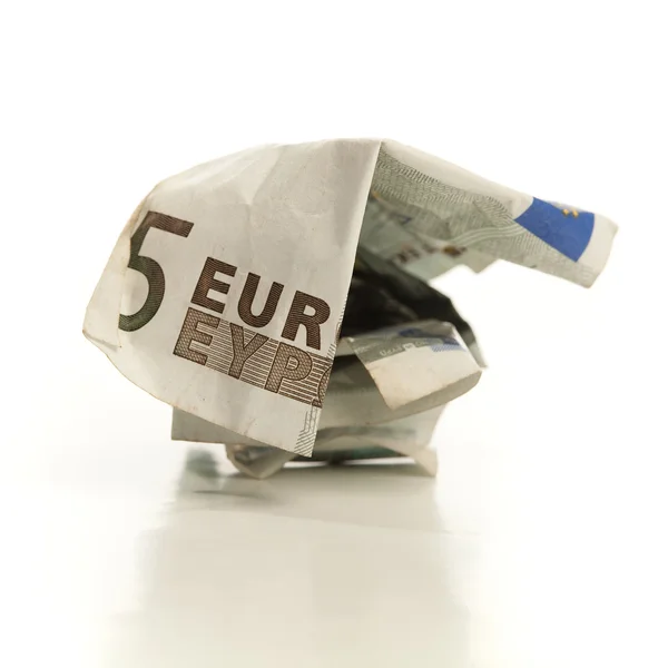 Crumple euro note — Stock Photo, Image