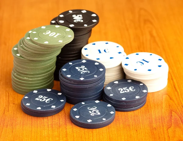 Fichas de Poker — Fotografia de Stock