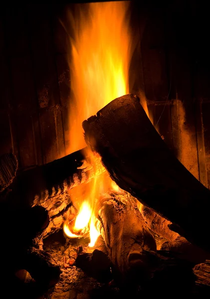 Ogień w nocy — Zdjęcie stockowe