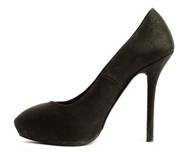 High heeled shoe black clipart