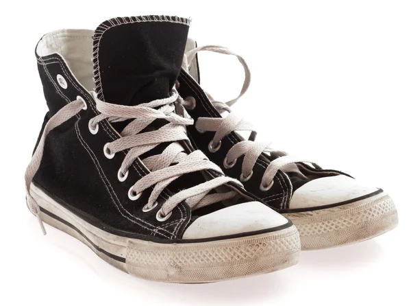 Μαύρα πάνινα παπούτσια — Φωτογραφία Αρχείου