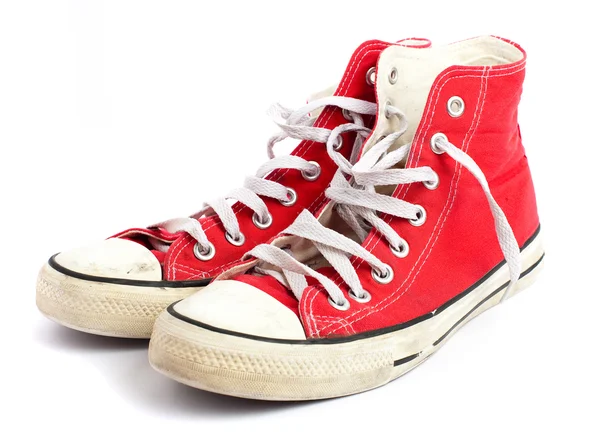 Sapatos vintage vermelho — Fotografia de Stock