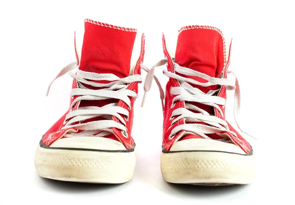 Вінтаж червона взуття — стокове фото