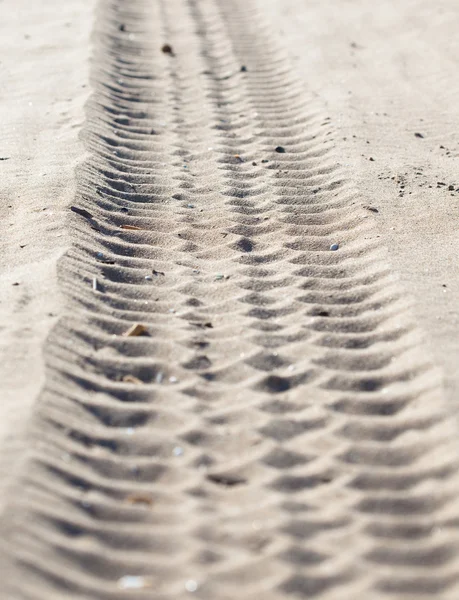 Spuren auf Sand — Stockfoto
