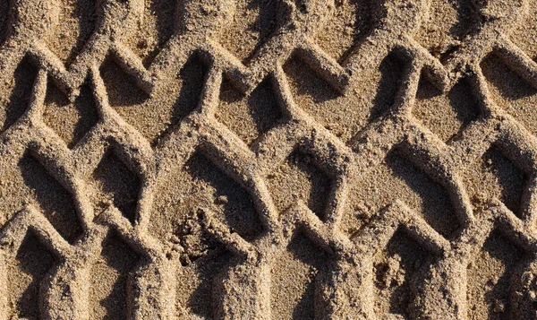 Spuren auf Sand — Stockfoto