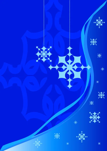Weihnachten blauer Hintergrund — Stockvektor